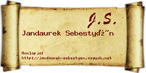 Jandaurek Sebestyén névjegykártya